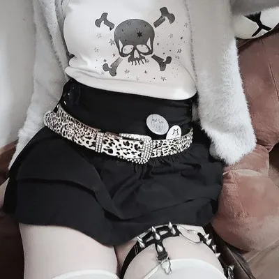 Emo Girl Cute Skull Vest Gothic Crop Top