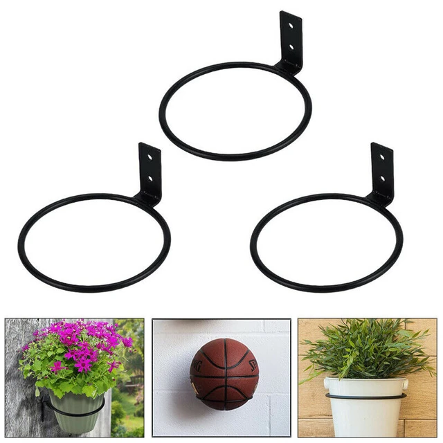 4/6/8in Plant Holder Ring Wall Mounted Metal Flower Pot Hook
