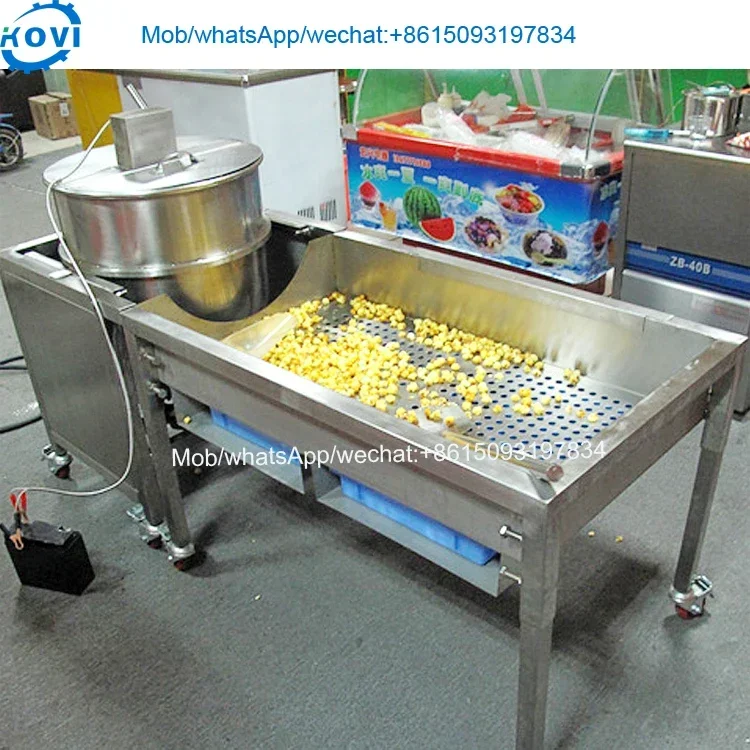 High capacity automatic mixing popcorn caramel machine korea popcorn maker