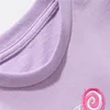 Jumping Meters New Arrival Ice Cream Embroidery Hot Selling Cotton Summer Girls Tshirts Baby Clothes Children's Tees Tops 2