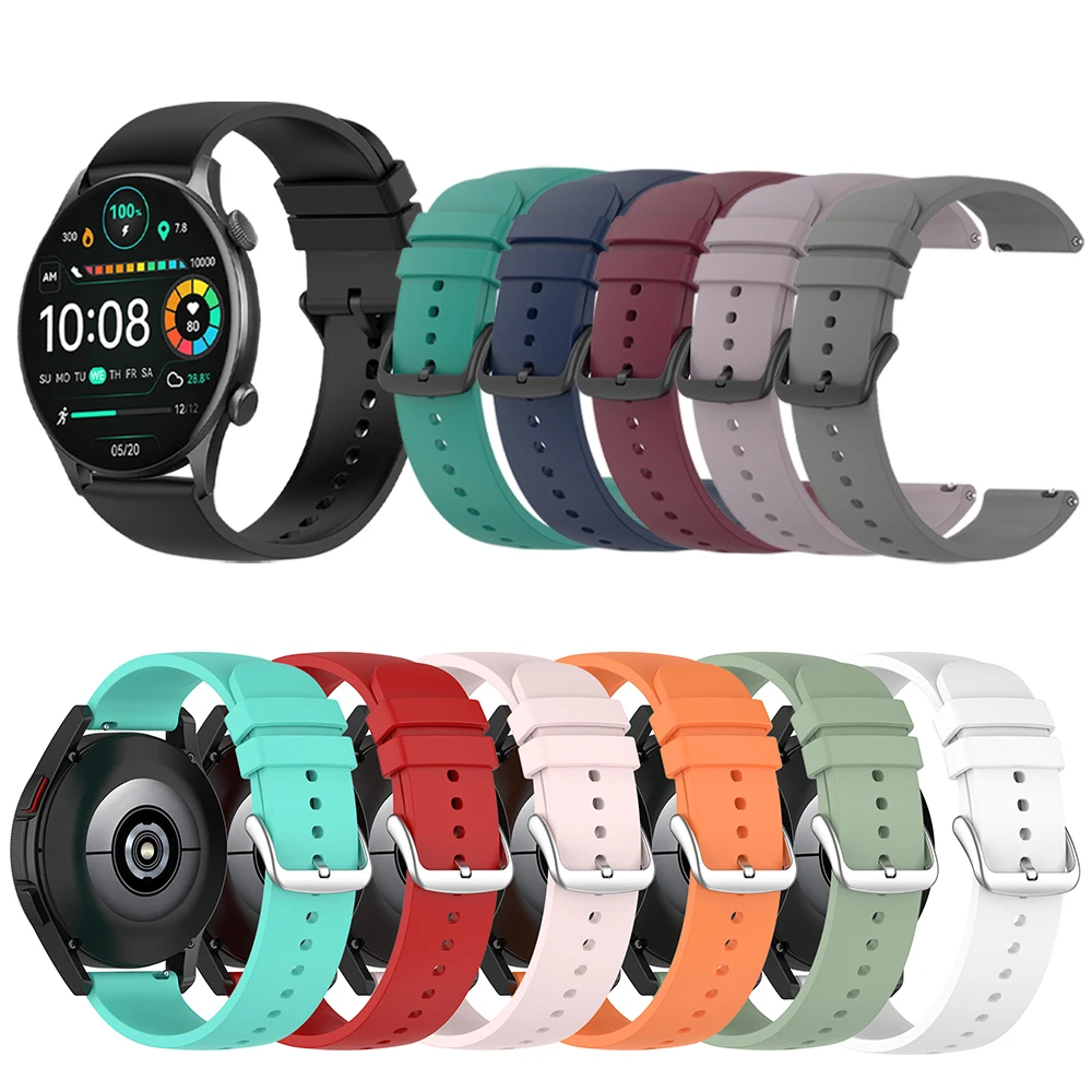 Premium Silicone Smartwatch Band - 20/22mm, Multiple Colors Available