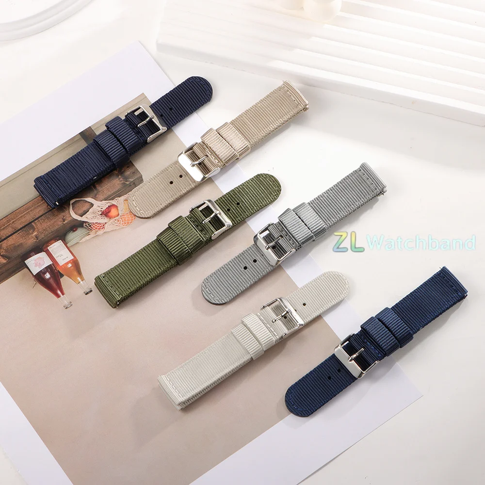 Quick Release Nylon Strap Wristband with Stainless Steel Buckle