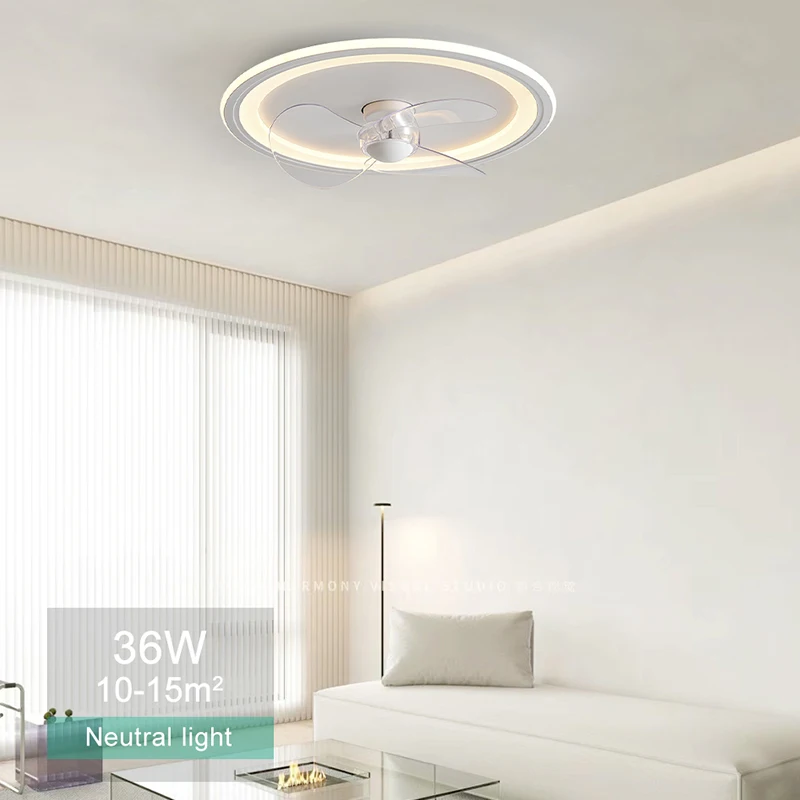 Smart Ceiling Fans With Lights Remote Control Dimming Bedroom Decor Ventilator Lamp 30W 36W all Copper Motor Silent Ceiling Fans