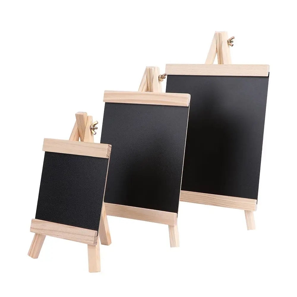 Kids Drawing Writing Desktop Message Black Chalk Blackboard Wooden Boards Pine Wood Easel Chalkboard