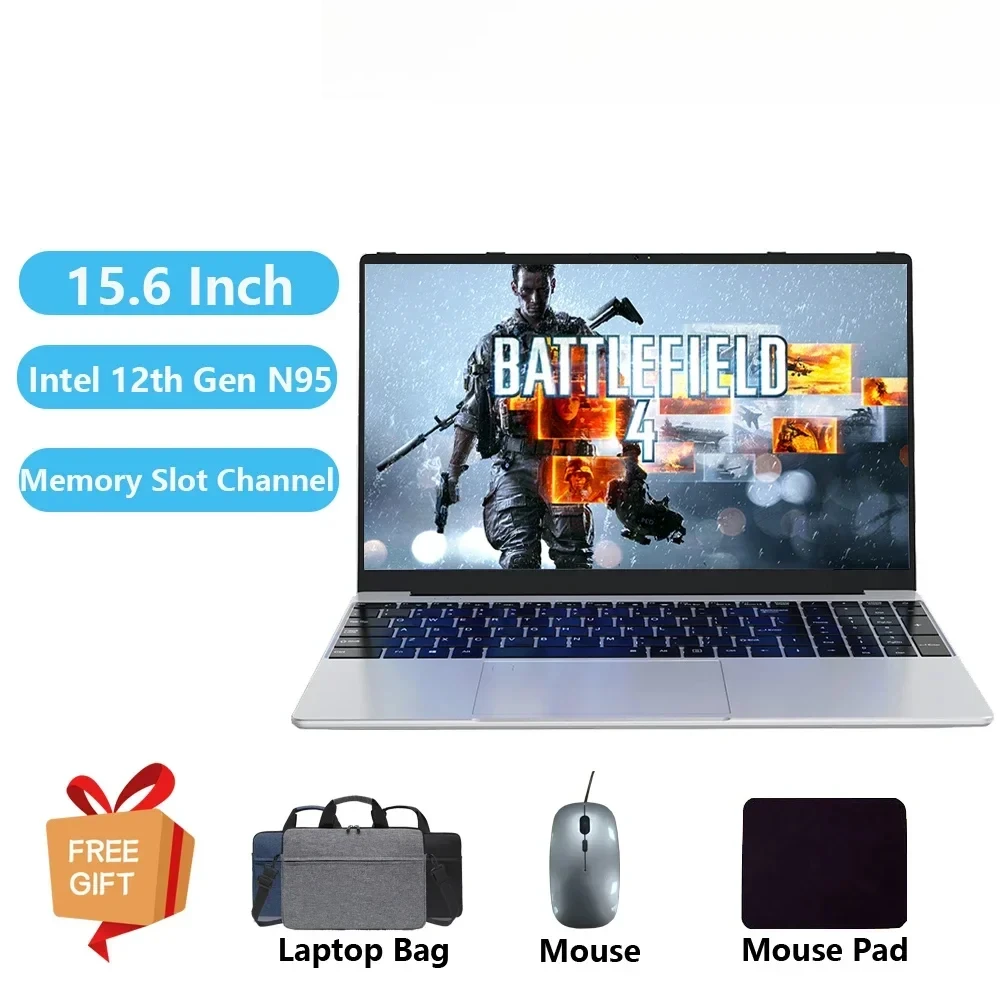 Greatium Xu156 Gaming Laptop Office Study Woman Notebook Netbook 15.6 Pollici Intel Alder N95 32Gb Ddr4 Slot 2Tb M.2 Wifi Ultrabook