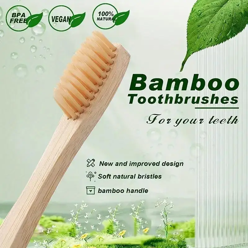 Bamboo Manual Toothbrushes For Sensitive Teeth
