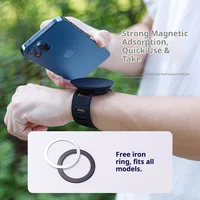 Magnetic Watch Strap Phone Holder for Wrist, Universal Mount for Cycling Running Driving Live Streaming Compatible with iPhone - Image 2