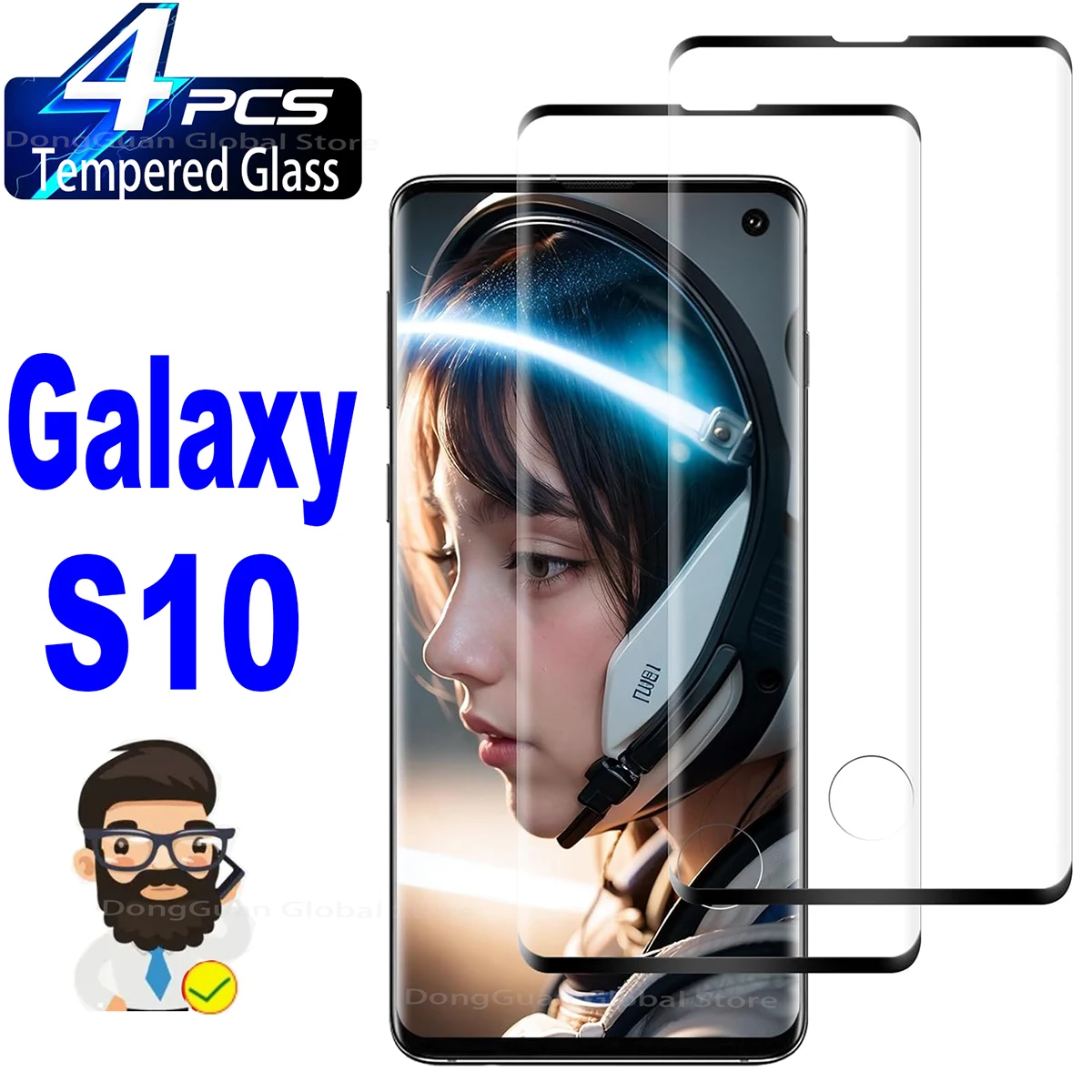 1/4 шт. закаленное стекло Merck с покрытием для Samsung Galaxy S10, 4G, зеркальная фотография, защитная стеклянная пленка для экрана
