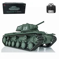 TK-7.0 2.4G Henglong 1/16 Scale 7.0 Plastic Ver Soviet KV-1 RTR RC Tank Model 3878 Green Toucan Toy Army Radio Car TH17461-SMT4 1