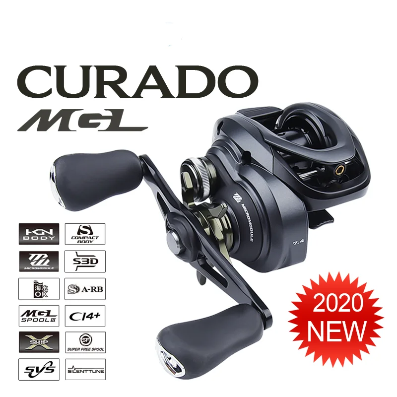 

CURADO-MGL Baitcasting Fishing Reel, Metal MGL Spool, Saltwater, Low Profile, Fishing Reels, 6.2, 7.4, 8.1 Gear Ratio