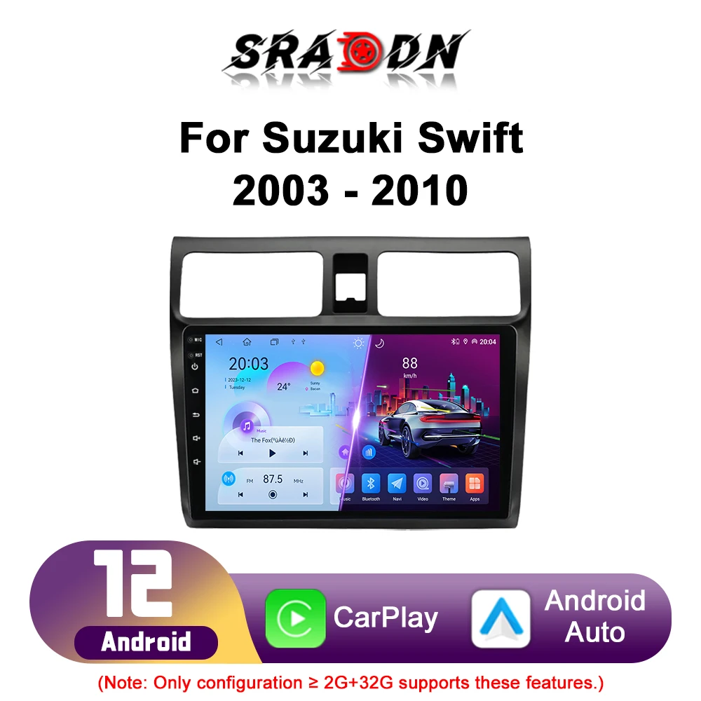 

Для Suzuki Swift 2003 2004 2005 2006 2007 2008 2009 2010 Автомобильный радиоприемник Android Автомобильный мультимедийный плеер GPS-навигация Carplay QLED Сенсорный экран Авто стерео