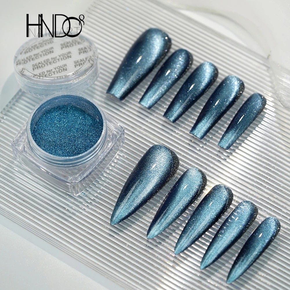 HNDO Functional Cat Eye Magnet Powder Nail Art Glitter Decorations 3D Effect for Manicure Design DIY Pigment Dust Material Bulk