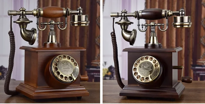 Description Picture 5 of itemRetro cordless GSM sim card revolve telephone Swivel Plate Rotary Dial Antique Landline Phone For Office Home Hotel house