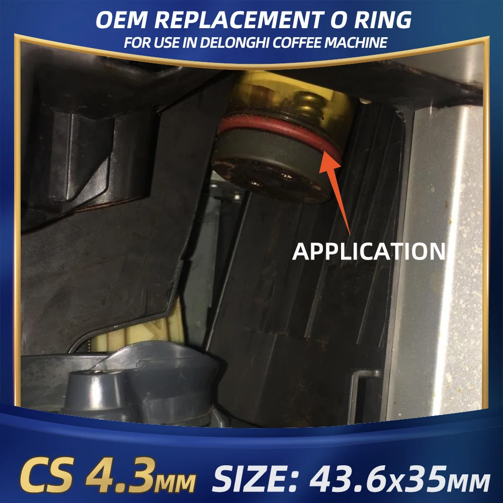 CS4.3 ミリメートルシリコーン O リングデロンギコーヒー 43.6*35*4.3