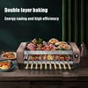Household Electric BBQ Kebab Grill Machine Automatic Rotating Smokeless Grill Mutton Skewers Barbecue Machine, 220V 3