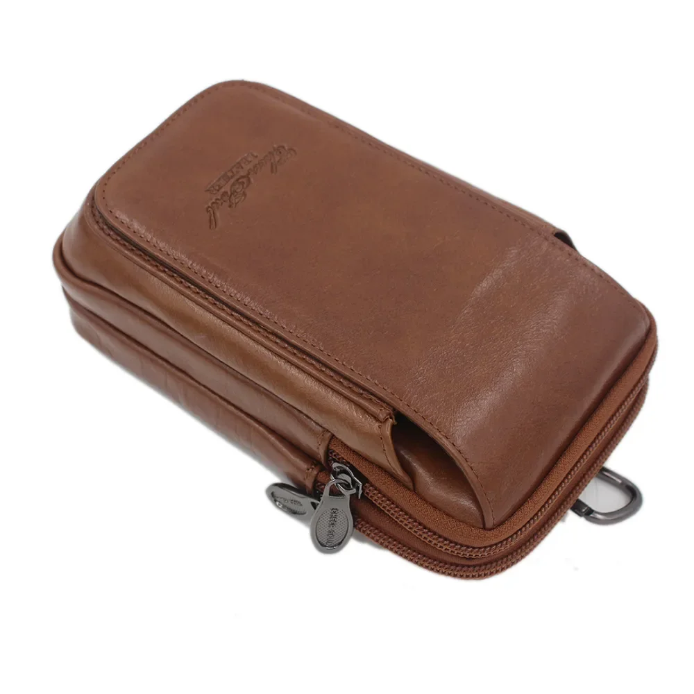 Genuine Leather Men Fanny Pack Purse