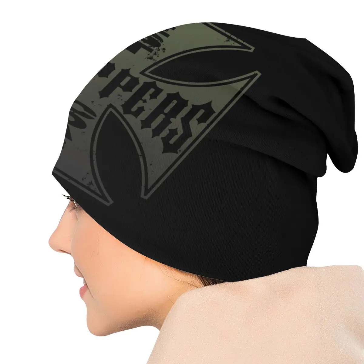 West Coast Chopper Iron Cross Beanies Caps Women Men Unisex Cool Winter Warm Knit Hat Adult Slouch Bonnet Hats