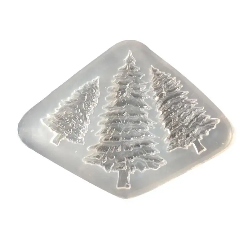 Christmas Tree Resin Jewelry Liquid Silicone Mold Transparent 3D Christmas Tree Silicone Mould DIY Christmas Jewelry Making Mold