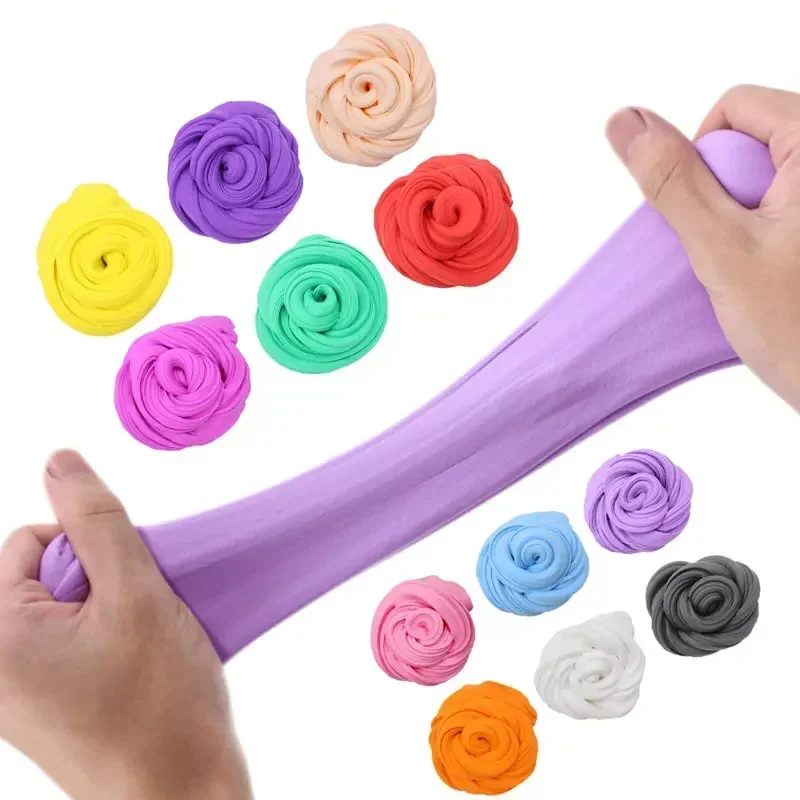Kids Toy Gift Stress Relief Kids Toy Plasticine Fluffy Slime With Box Slime Glue For Children Fluffy Supplies Funny DIY slime kit fluffy slime