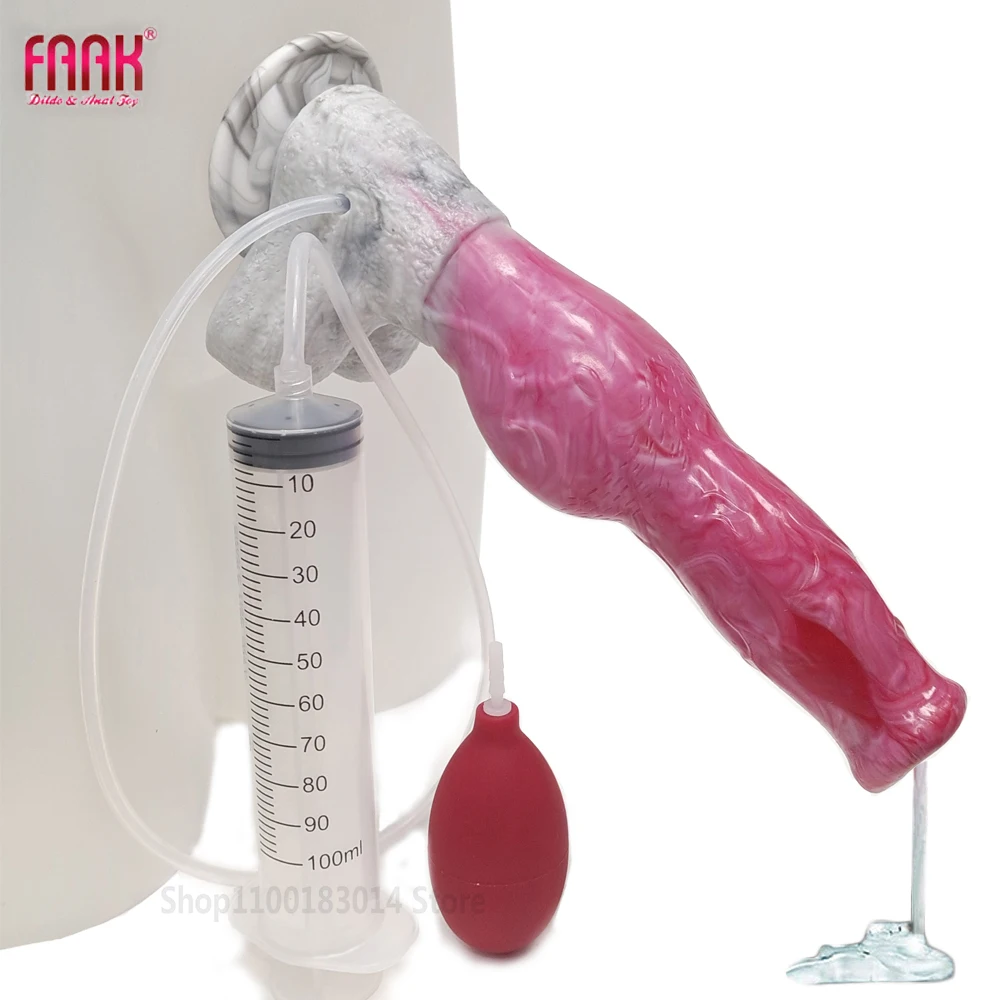 Faak Huge Dildo Squirt Feature Dildo For Men Anal Sexy Toys For Woman Masturbate Silicone Animal Ejaculation Big Penis Anal Toys - Dildos