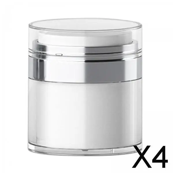 3xAirless Pump Jar for Cream Acrylic Makeup Cosmetic Jar Empty Airless Pump Bottles for Gels