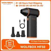 WOLFBOX MF50 Electric Air Duster Air Blower-110000RPM Super Power, Rechargeable 3-Gear Brushless Motor for Car/PC/Home/Outdoor