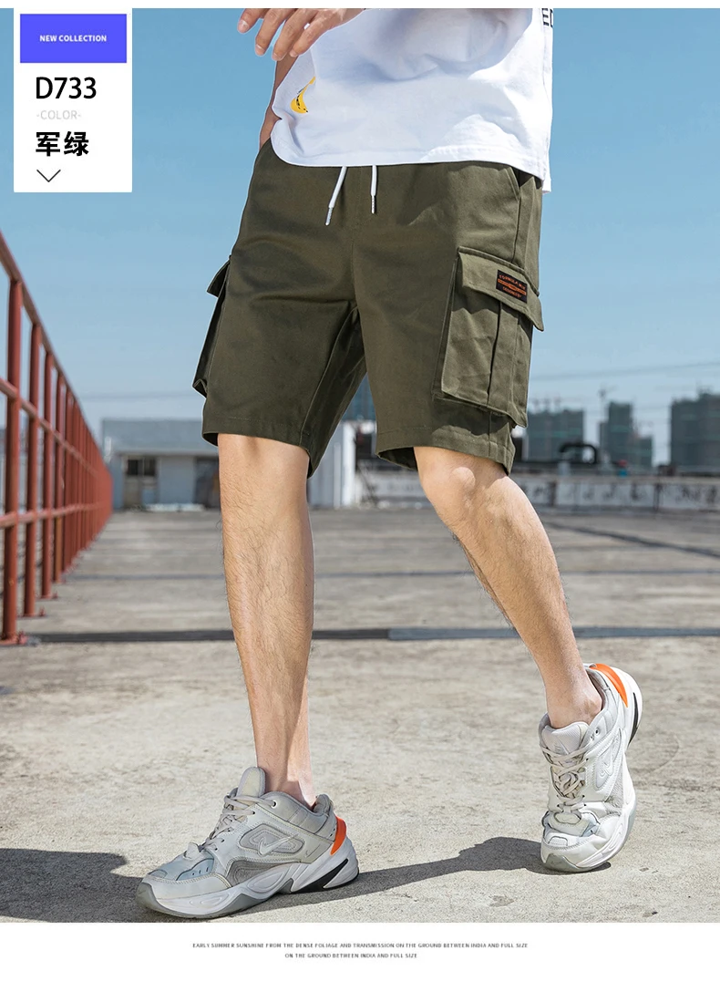 smart casual shorts 2022 Cotton Shorts Men Summer Fashion Shorts Multi-Pockets Bermudas Male Casual Clothing Streetwear Plus Size Mens Cargo Shorts best casual shorts