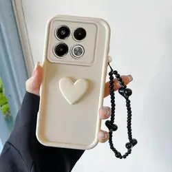 3 - Piece Set: Protective Phone Case with Black Lanyard and Stand for Infinix Note 40 Pro 4G (WHITE)