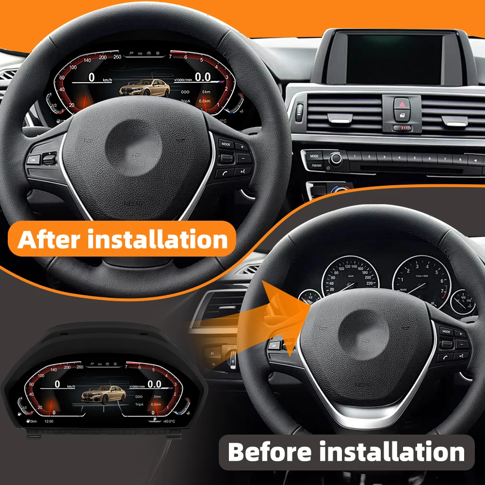 Para BMW Serie 3/4 F30 F31 GT F34 F32 F33 F36 2013-2020, Panel de Instrumentos Digital, Velocímetro, Pantalla de 12.3' HD 1920*720, Instalación Plug and Play, No Destructiva 2