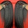 13x4 Kinky Straight HD Lace Front Human Hair Wigs Kinky Straight 360 Full Lace Frontal Wigs For Women Pre Plucked 250 Density 1
