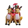 Christmas Inflatable Decoration Santa Claus Reindeer Elk Sleigh Inflatable Toy with LED Lights Outdoor Yard New Year Decor Prop 4
