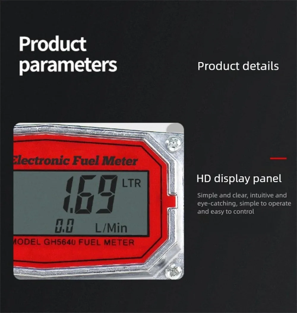 High Precision Digital Display Turbine Flow Meter Fuel Flowmeter Measuring Diese