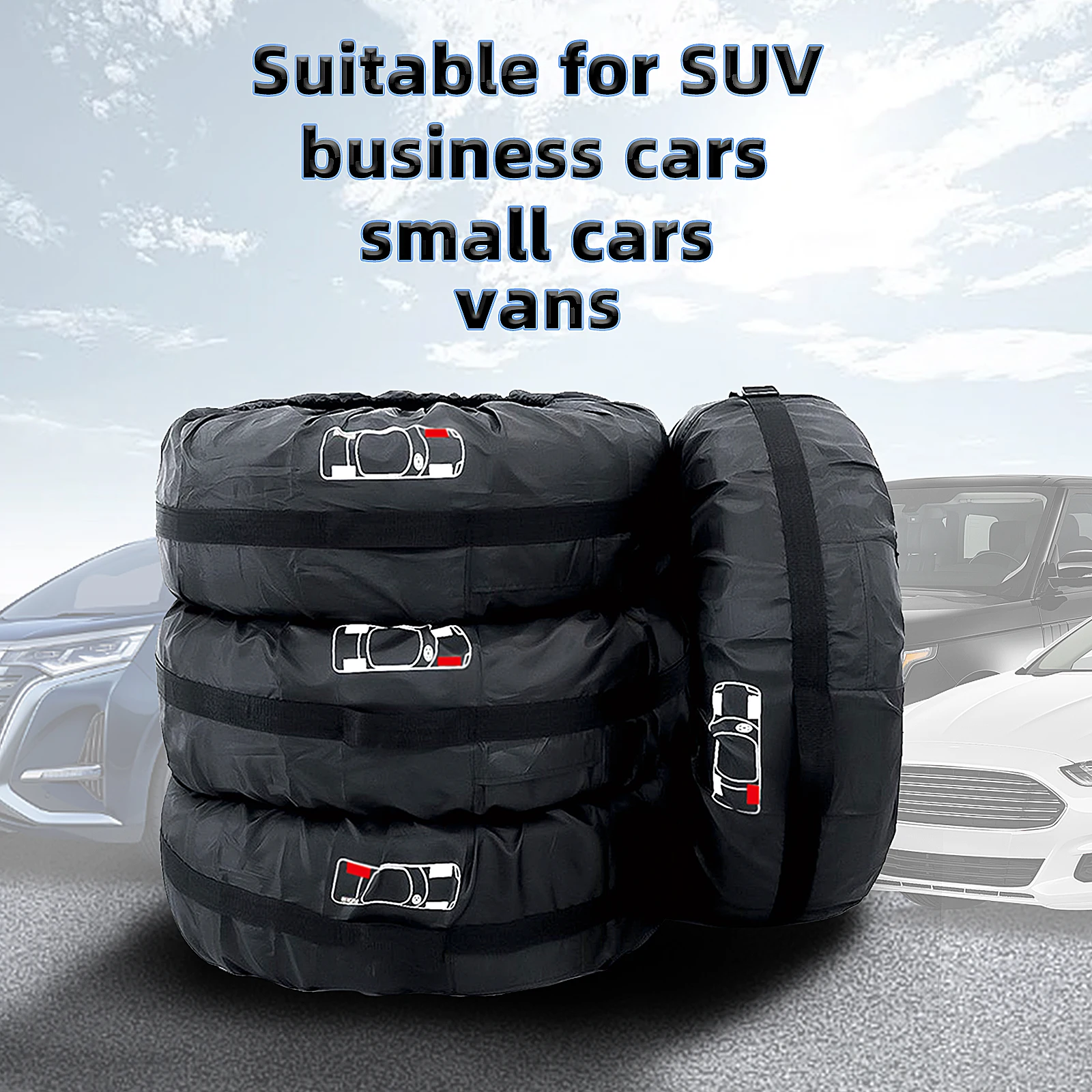 Tire covers 4Pcs/Lot Car Spare Tire Cover Auto Wheel Tire Storage Bags Dustproof Protective Cover Car Styling Vehicle Tyre Accessories