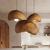 Wabi-Sabi Led Pendant Lights Japanese Bread Resin Hanging Lamp Dining Room Home Decor Coffee Loft Creative Luminaire Suspendu 1