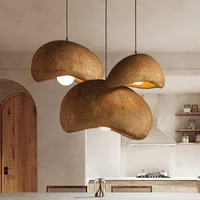 Wabi-Sabi Led Pendant Lights Japanese Bread Resin Hanging Lamp Dining Room Home Decor Coffee Loft Creative Luminaire Suspendu 1