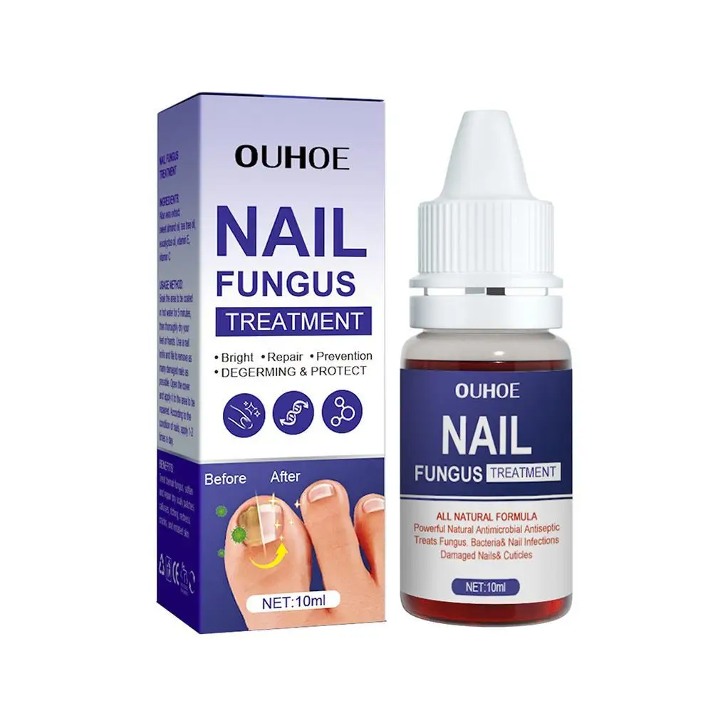 

10ml Repair Nail Fungus Treatments Essence Anti Fungal Toe Care Finger Fungus Nail Liquid Repair Treatment Nail B7V4