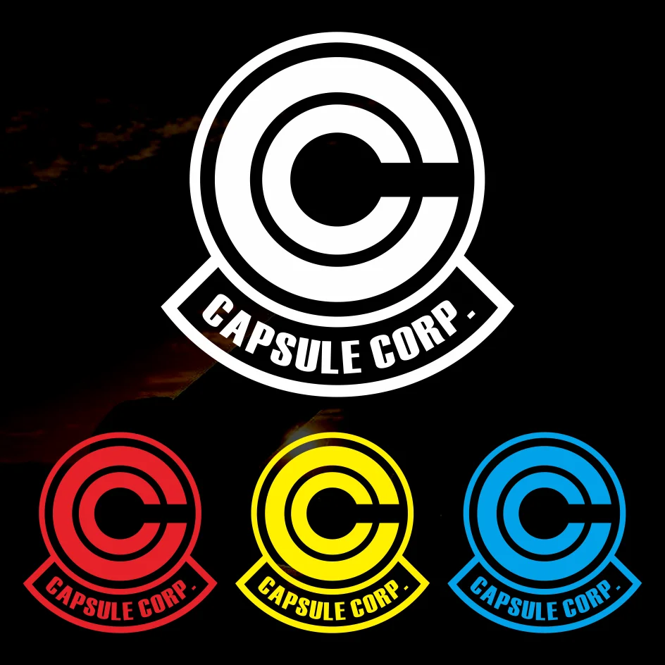 

Interesting Capsule Corp Vinyl Decal Die Cut Sticker Laptop Car Window Z Goku Racing Helmet Stickers