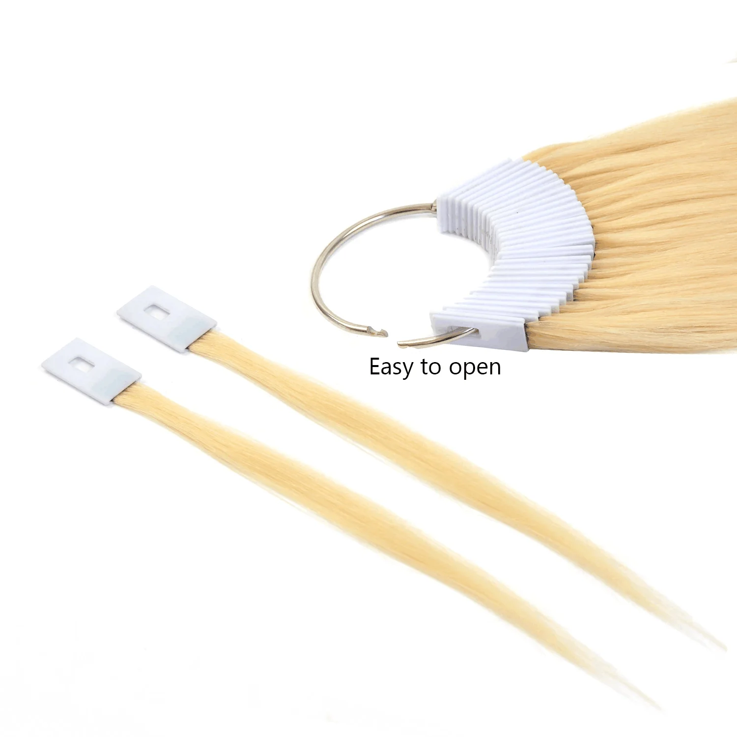 30 pcs 8 Inch Blonde Human Hair Color Ring Swatches Testing Color Samples Rings for Salon Hair Chart