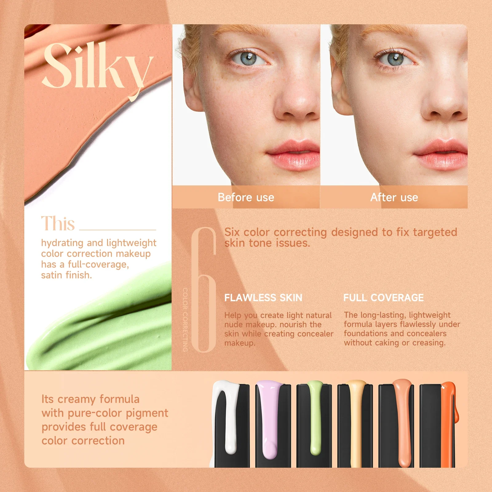 Natural Concealer Foundation Correction Liquid Makeup Base Color Adjustment Foundation Blender Makeup Custom Pigment Cosmetics 4