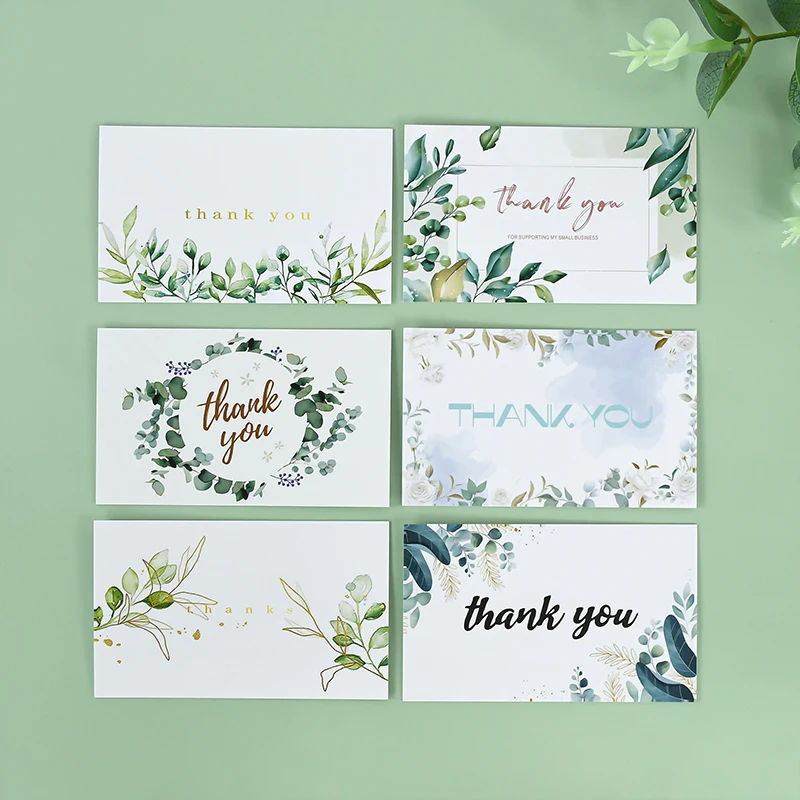 50pcs Thank You Greeting Gift Card for Wedding Party Birthday Decoration Invitation Card Small Business Supplies 9x5.4cm greeting cards thank you cards