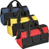 Tool Bag for Men, Heavy Duty Tool Bag Wide Mouth Tool Tote for Various Tools, Electrician Mechanic (Blue, Red, Yellow, 13 Inch) 1