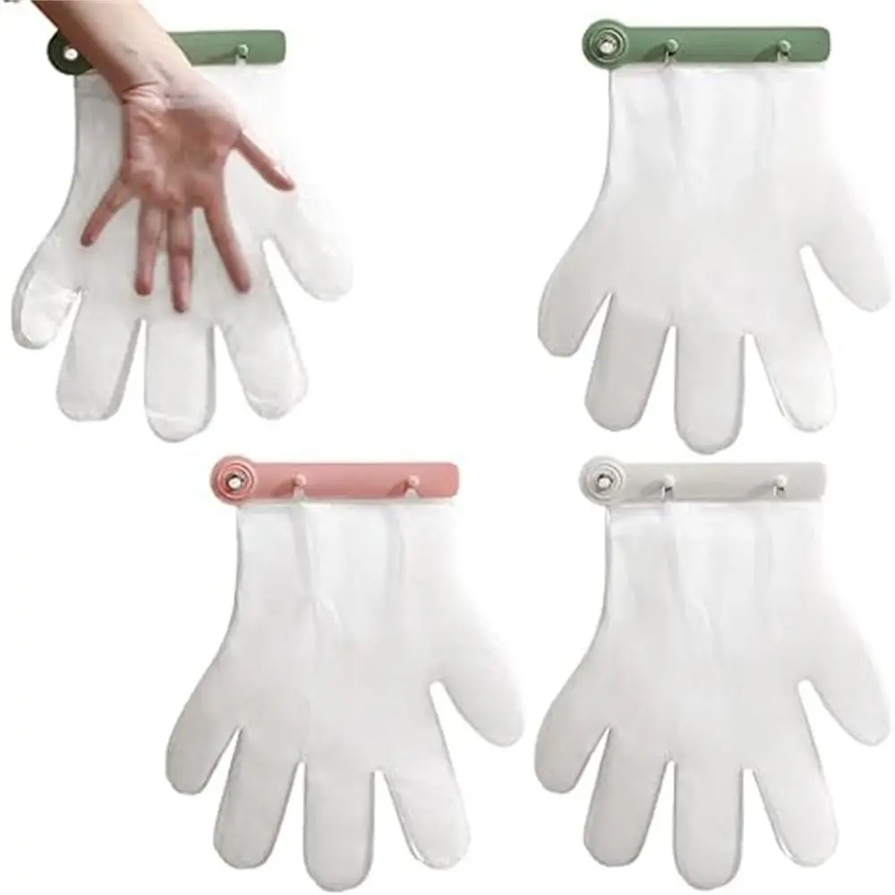 Disposable Glove Holder Organizer Wall Mounted With 100PCS Gloves, New Kitchen Gadgets Disposable Food Gloves Holder 3