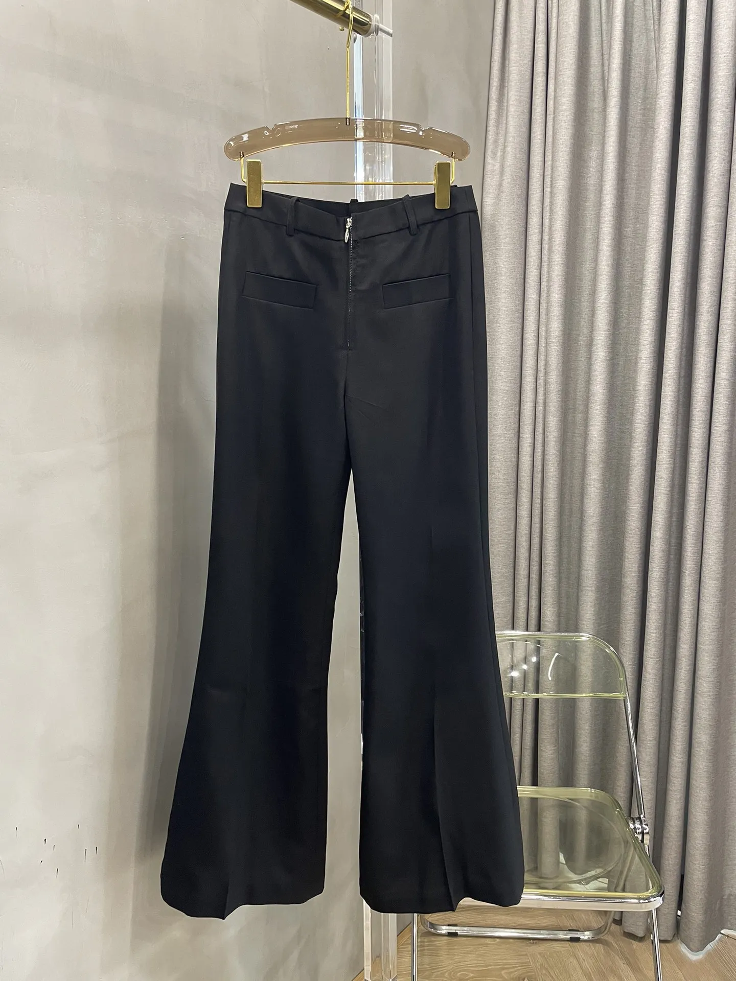 

2023 Women's Clothing zippered flared pants Autumn Winter New