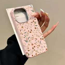 Compact Floral ShockProof Phone Case with Leather Texture Design for Galaxy A37 (FE - T0427)