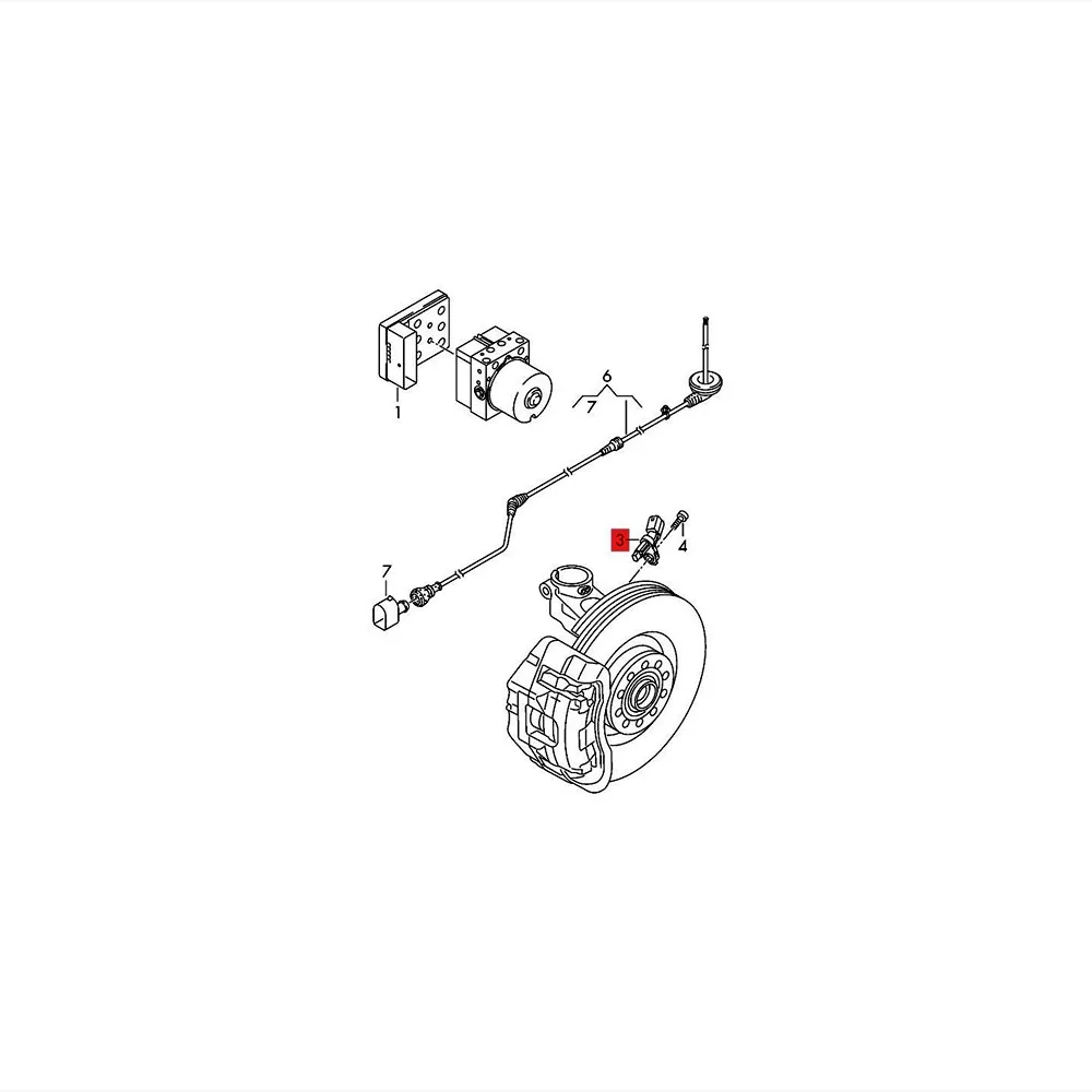 Car Abs Speed Sensor 4 NEW ABS Wheel Speed Sensor for Audi A2 VW Polo 6R 6C 9N