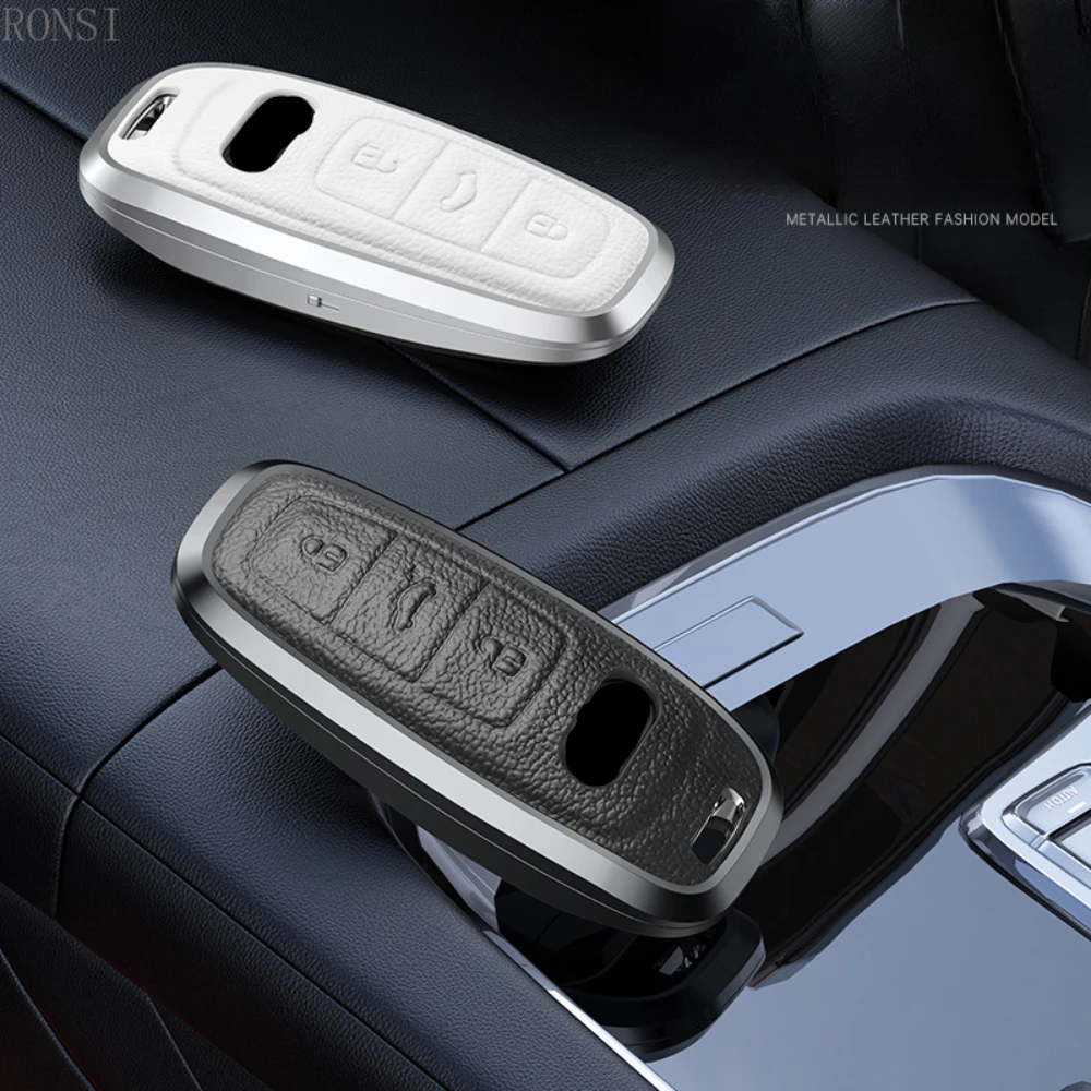 Premium Alloy Leather Car Remote Key Case Holder – Durable Luxury Auto Accessory