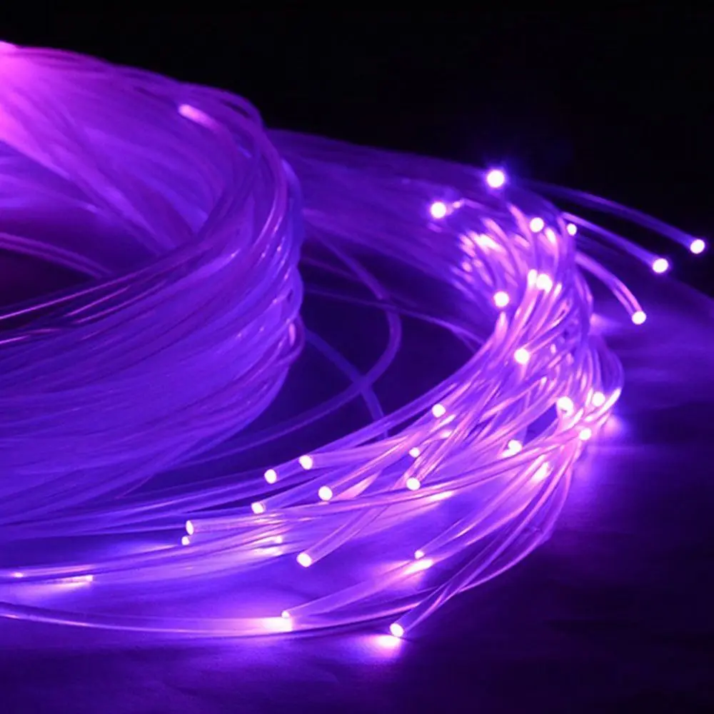 50mx0.75mm Fiber Optic Cable 0.75MM/1MM Plastic End Glow PMMA Led Light Clear DIY For LED Star Sky Ceiling Light