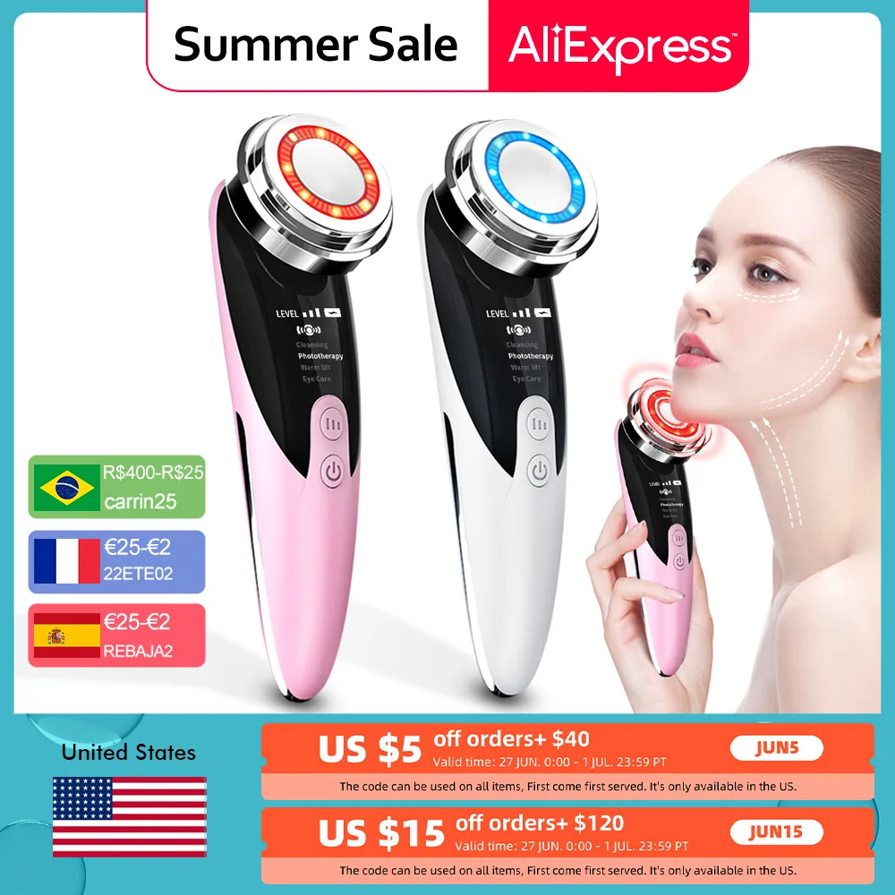 Face Massager Skin Rejuvenation Radio Mesotherapy LED Facial Lifting Beauty Vibration Wrinkle Removal Anti Aging Radio Frequency 2 Face Massager Skin Rejuvenation Radio Mesotherapy LED Facial Lifting Beauty Vibration Wrinkle Removal Anti Aging Radio Frequency 2