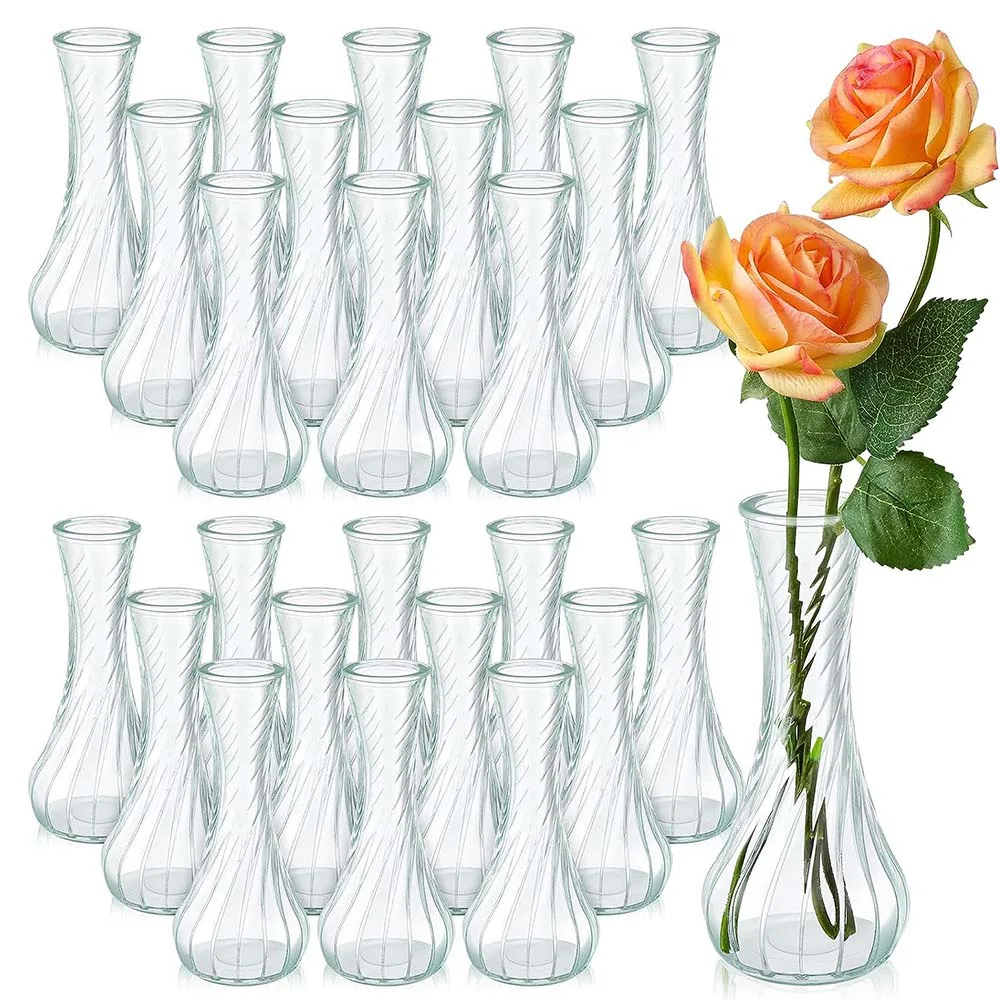 GlassBudVasesBulkSmallMiniFlowerVasesVintageRustic