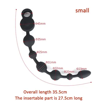 Silicone Big Anal Bead Stimulation Anal with Controlled Anal Plug for Men Adult Toys Funny Adult Toys Gay SM Games anal dildo 6